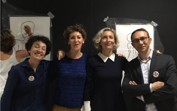 La fine équipe des adultes. De gauche à droite, Véronique Darmanté, Marie-Pierre Mano, Martine Delarbre, Stéphane Mallet