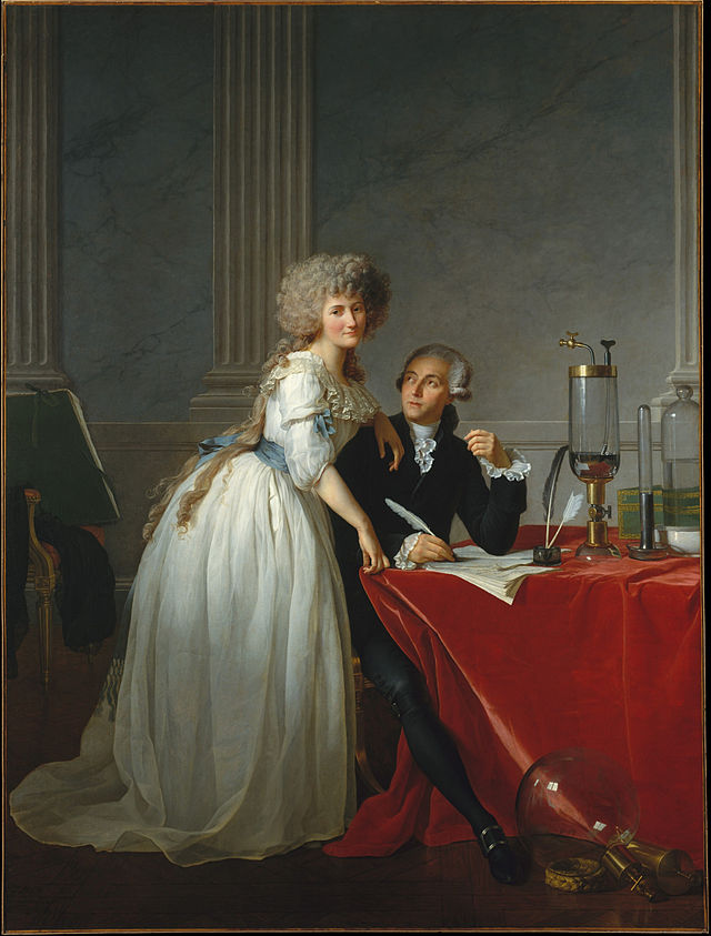 Portrait d’Antoine-Laurent Lavoisier et de sa femme par JL David (1788)