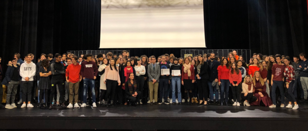 Remise du Prix au lycée Pape Clément, Pessac, lauréat édition 2019