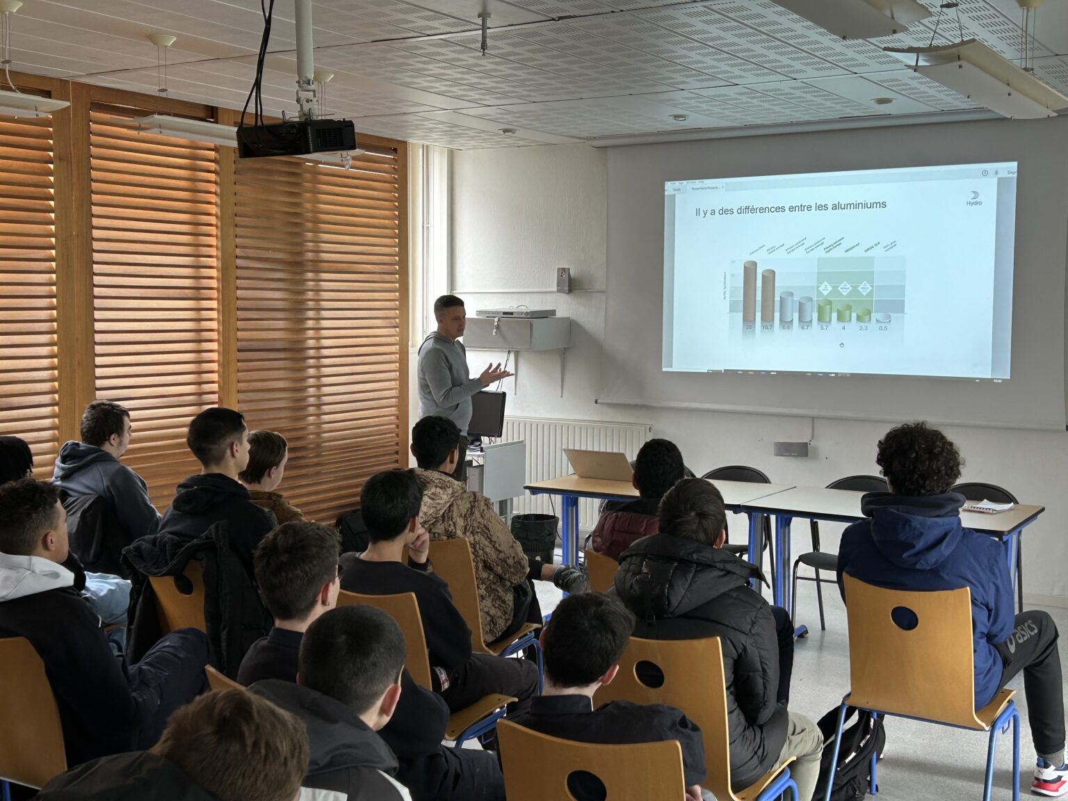 Conférence au lycée des Métiers de l'Habitat et Industrie de Gelos
