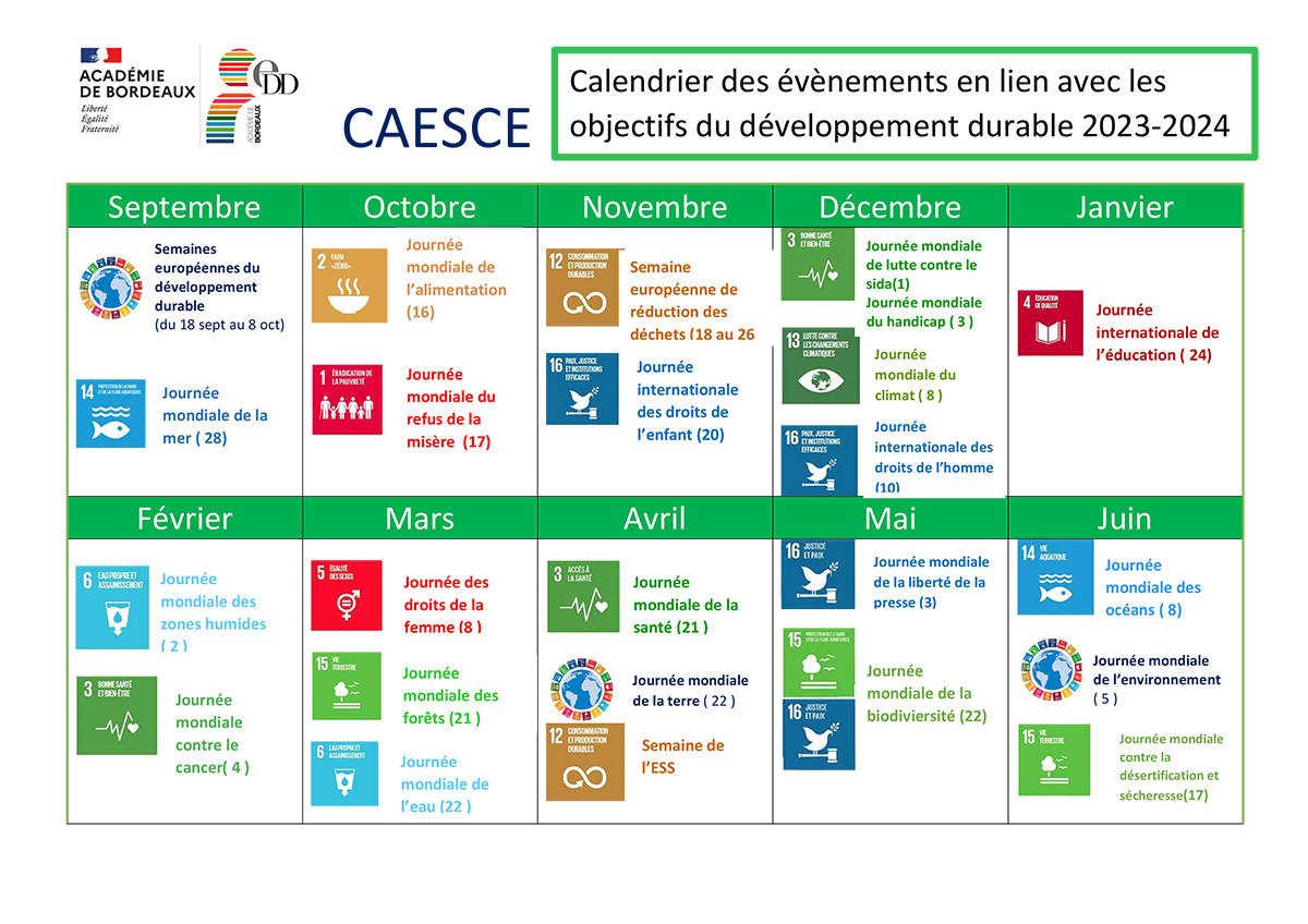 Calendriers de l'EDD dans l'académie de Bordeaux Académie de Bordeaux