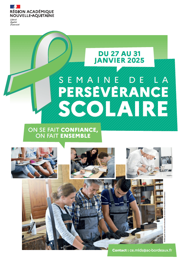 Affiche semaine de la persévérance scolaire 2025