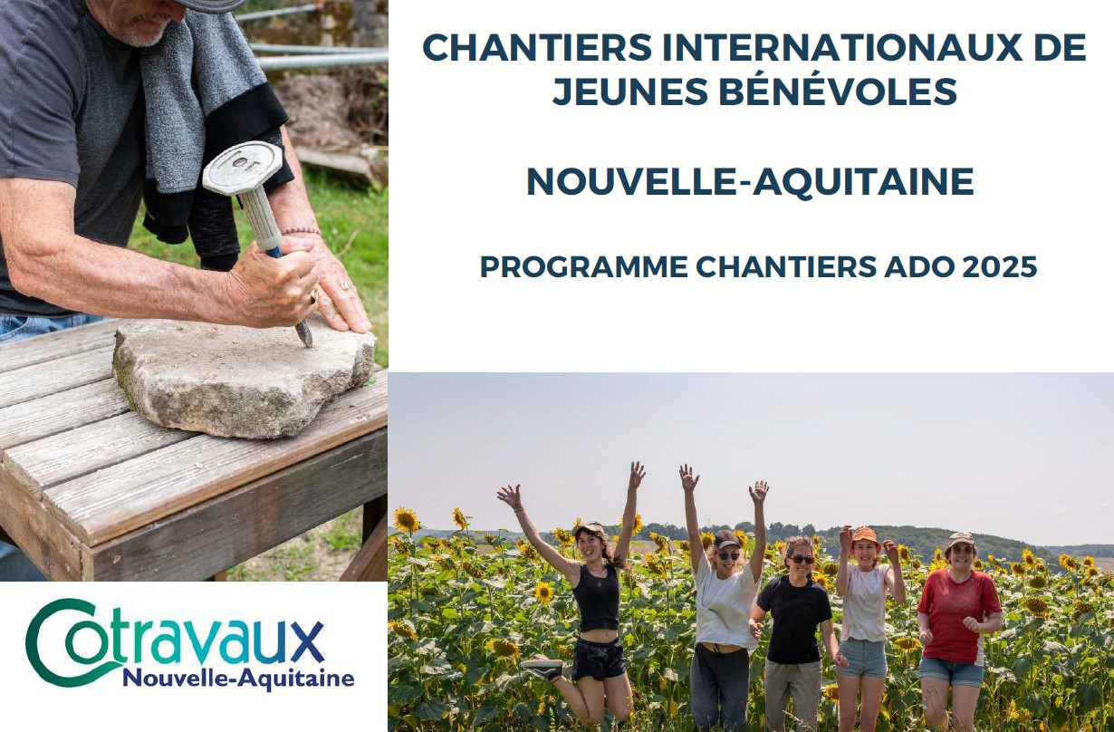 Page de présentation livret Programme des chantiers ados 2025