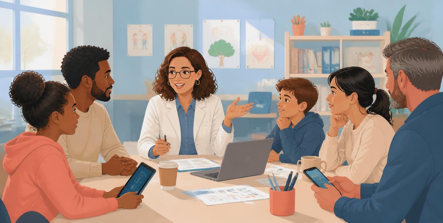 image sensibiliser écrans relation écoles famille