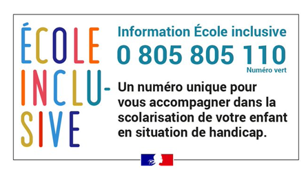 numéro École inclusive 0 805 805 110