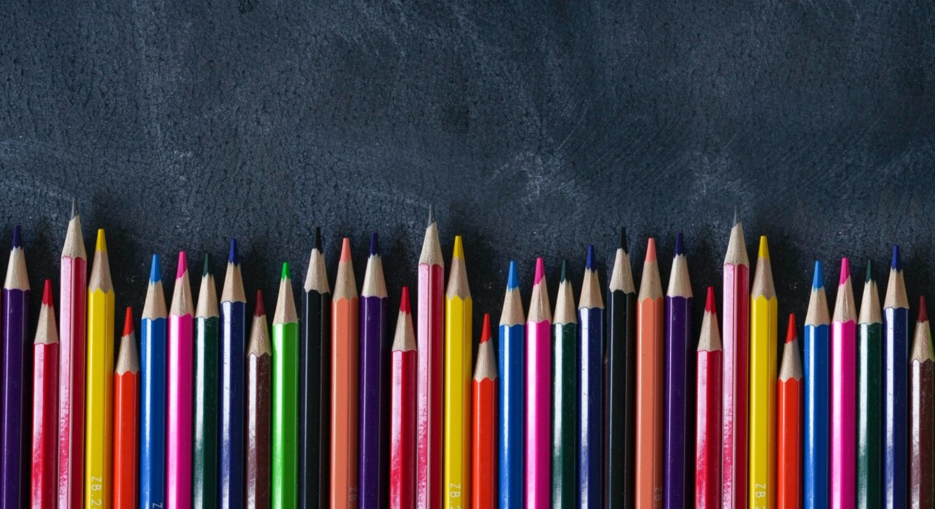 crayons tableau noir