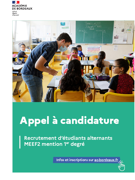 Appel à candidature M2 MEEF - 1er degré