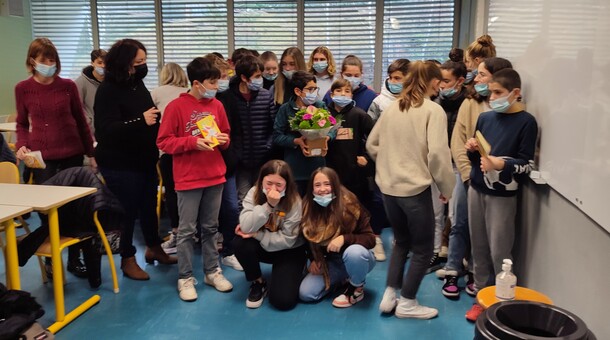 Accueil Madame HUON college Argia 