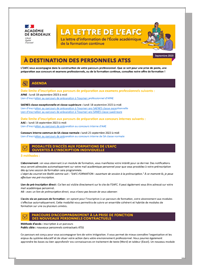 Visuel d'une lettre d'info type