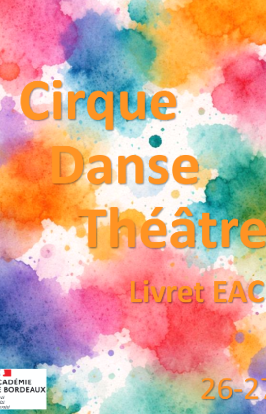 Livret présentant les projets EAC en théâtre
